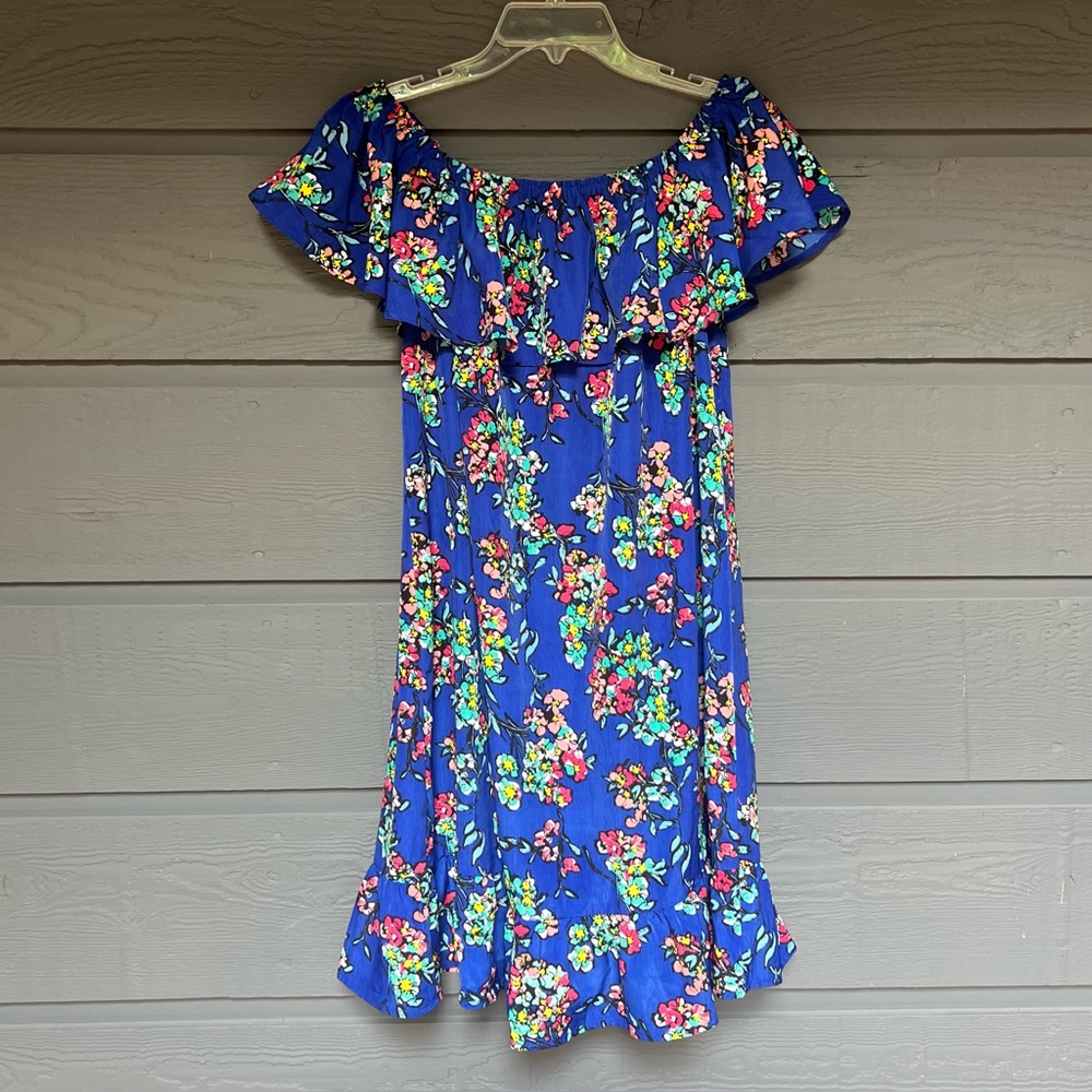 MERONA FLORAL FLUTTER SLEEVE SUNDRESS  SIZE XL